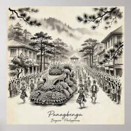 Panagbenga Festival Baguio Filippina Blomsterfest Poster