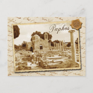 Panagia Chrysopolitissa-kyrkan, Paphos, Cypern Vykort