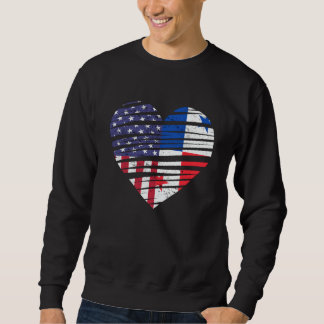 Panama American Grown Heart USA Patriot Heritage M Lång Ärmad Tröja