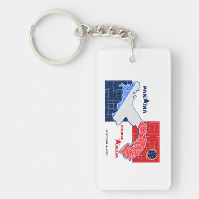 Panama Annular Eclipse Acrylic Keychain (Framsidan)