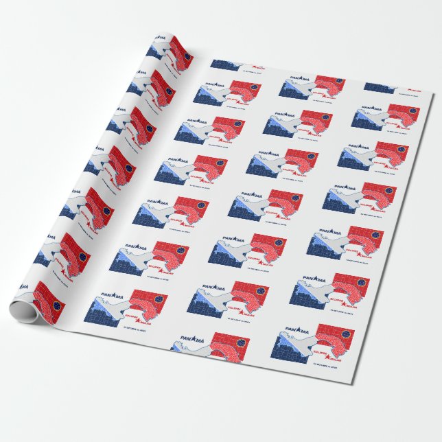 Panama Annular Eclipse Wrapping Papper Presentpapper (Utrullad)