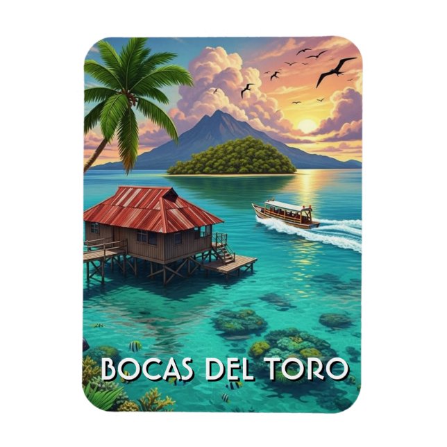Panama Bocas del Toro Resa  Magnet (Vertikal)