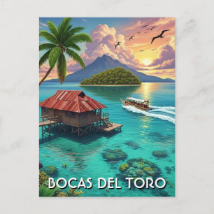 Panama Bocas del Toro Resa Vykort