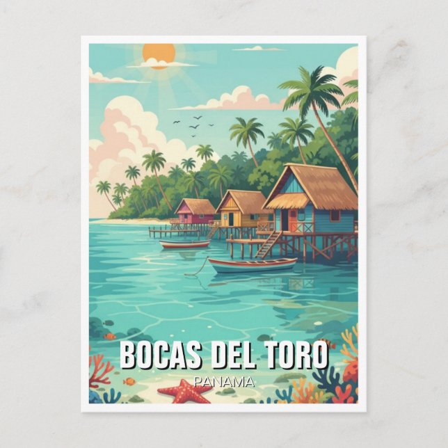Panama Bocas del Toro Resa  Vykort (Framsida)