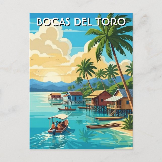 Panama Bocas del Toro Resa  Vykort (Framsida)