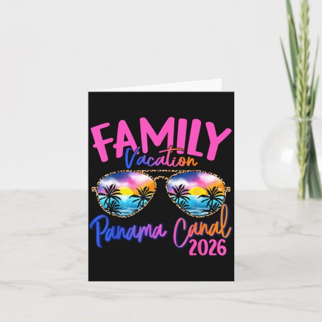 Panama C Vacation 2026 Souvenir Matching Family Gr Kort (Framsida)
