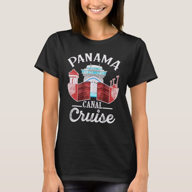 Panama Canal Cruise Manar Women Boys and Girls Cru T Shirt (Framsida)