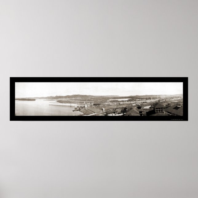 Panama Canal Entrance Photo 1913 Poster (Framsidan)
