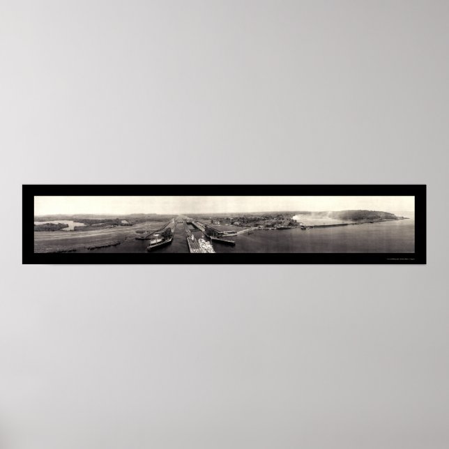 Panama Canal Entrance Photo 1936 Poster (Framsidan)