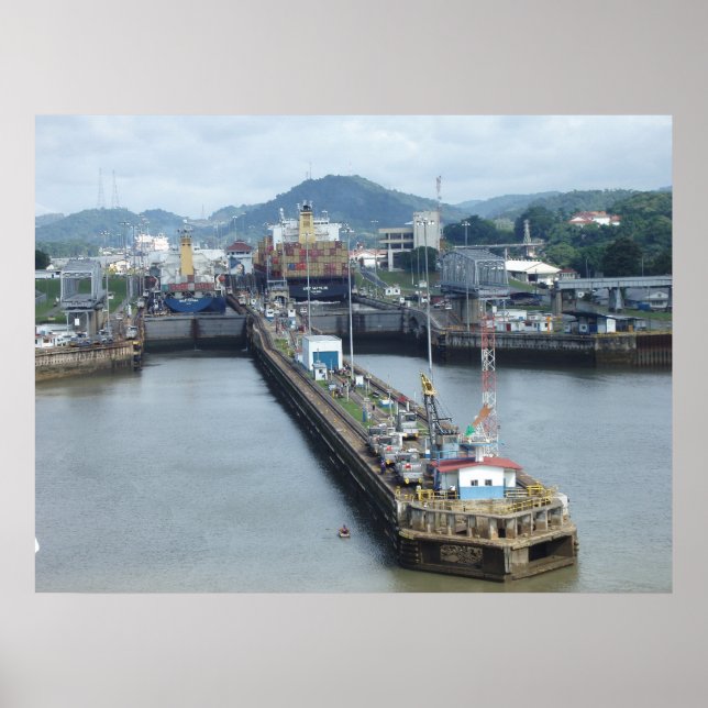 Panama Canal Lock Poster (Framsidan)