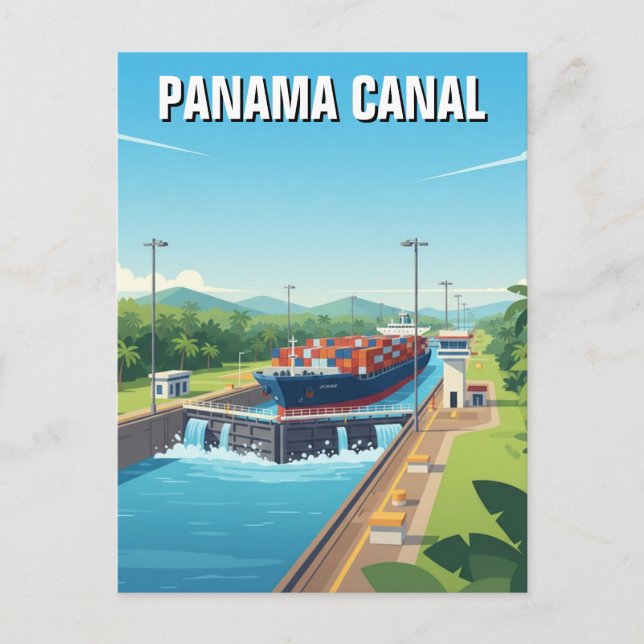 Panama Canal Resor Vykort (Framsida)
