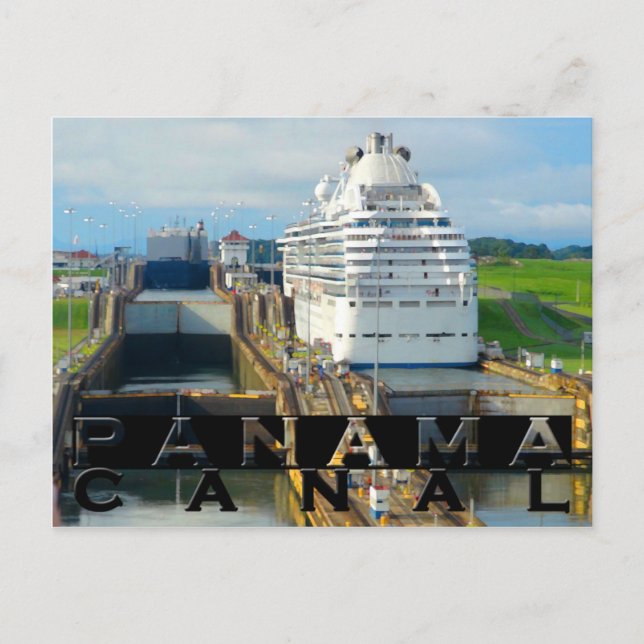 Panama Canal Souvenir Vykort (Framsida)