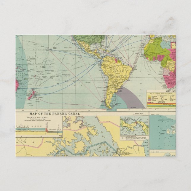 Panama Canal Vykort (Framsida)