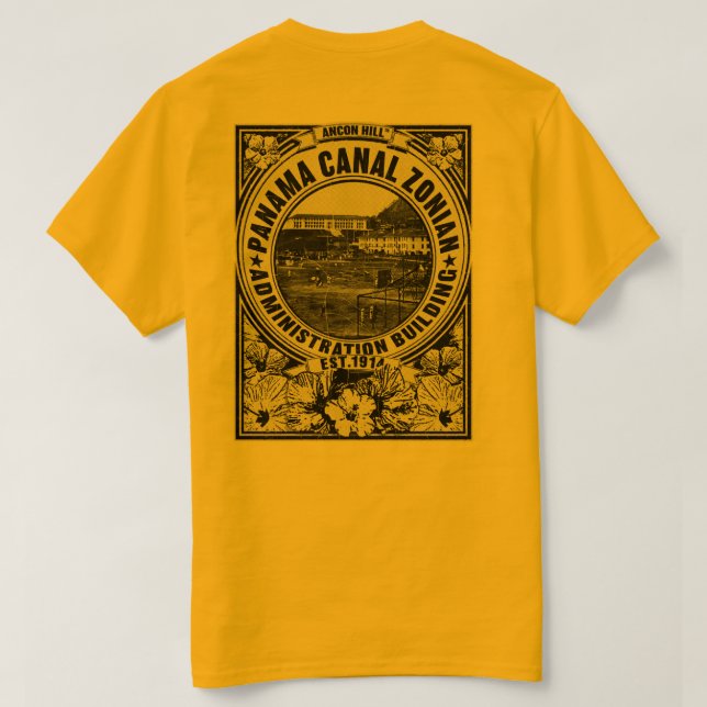 Panama Canal Zonien, Administration Byggnad T Shirt (Design baksida)