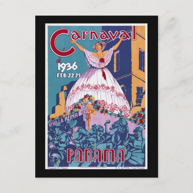 Panama Carnaval Vykort (Framsida)