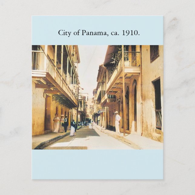 Panama Casco Viejo, gammal fotorepro Flygblad (Framsidan)
