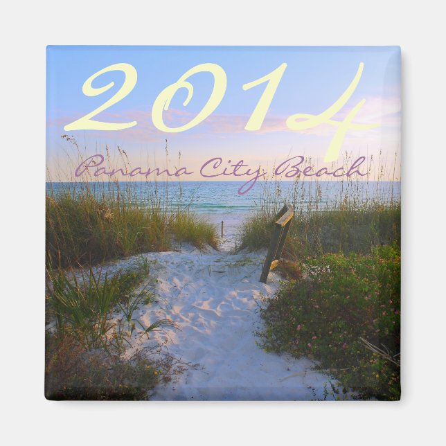 PANAMA CITY BEACH - Florida - CUSTOMIZE YEAR Magnet (Framsidan)