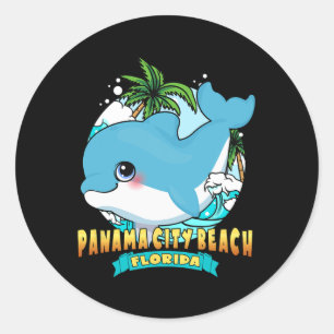 Panama City Beach Florida Cute Ba Runt Klistermärke