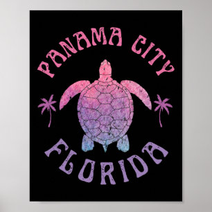 Panama City Beach Florida Havssköldpadda Sommarlov Poster