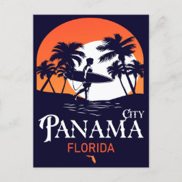 Panama City Beach Florida Souvenir Vintage resor Vykort
