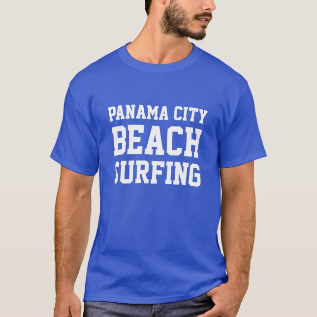 Panama City Beach Florida Surfing T Shirt (Framsida)