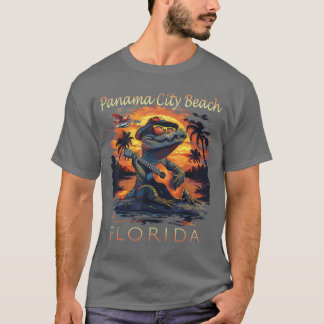 Panama City Beach Florida Vacation Cute Alligator T Shirt