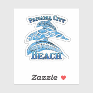 Panama City Beach Florida Vacation Tribal Dolphins Klistermärken