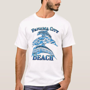 Panama City Beach Florida Vacation Tribal Dolphins T Shirt