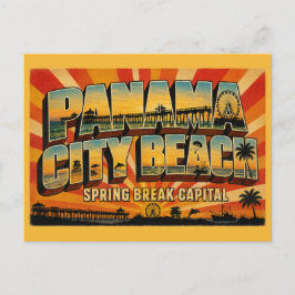 Panama City Beach Florida Vårledighetens Huvudstad Vykort