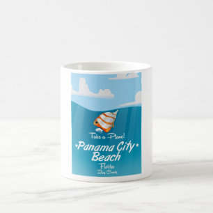 Panama City Beach Florida vintage resor poster. Kaffemugg