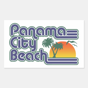 Panama City Beach Rektangulärt Klistermärke