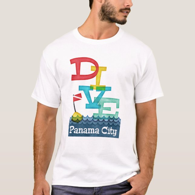 Panama City Dive - Färggrafik T Shirt (Framsida)