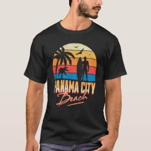 Panama City Florida Beach Surfing Surfer Ocean Sum T Shirt