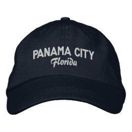 Panama City Florida Embroized Baseball Hat Broderad Keps