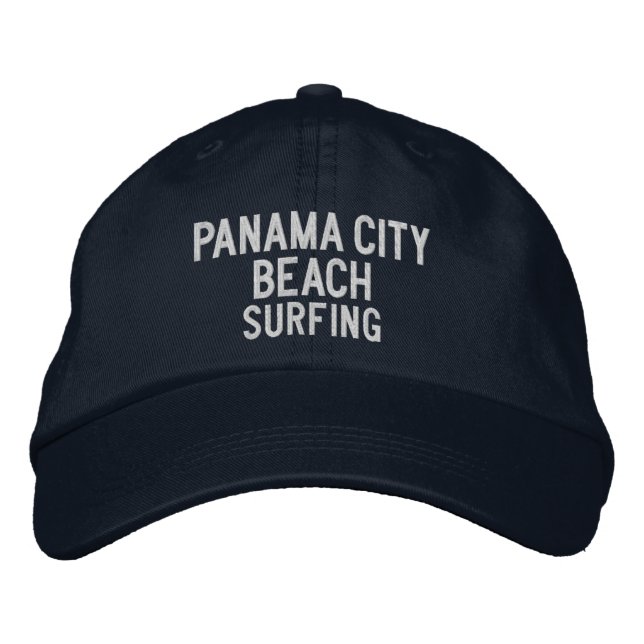 Panama City Florida Embroized Baseball Hat Broderad Keps (Framsida)