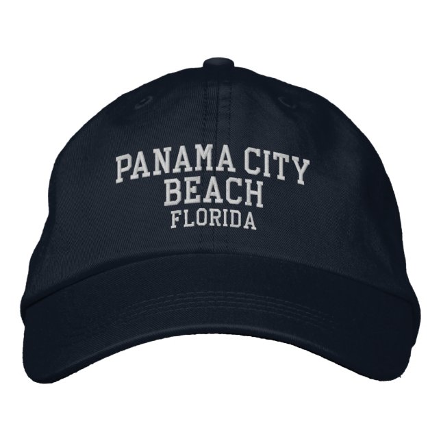 Panama City Florida Embroized Baseball Hat Broderad Keps (Framsida)