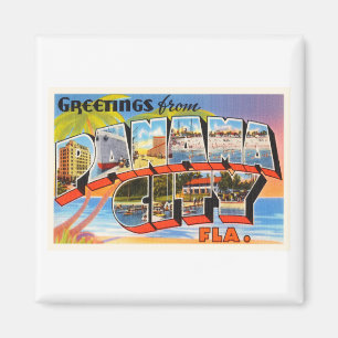 Panama City Florida FL gammal vintage Magnet