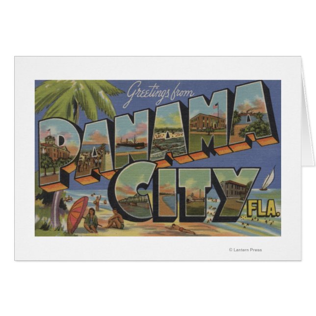 Panama City, Florida - Large Brev Scenes Hälsningskort (Framsidan Horizontal)