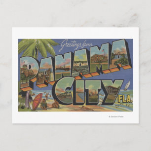 Panama City, Florida - Large Brev Scenes Vykort