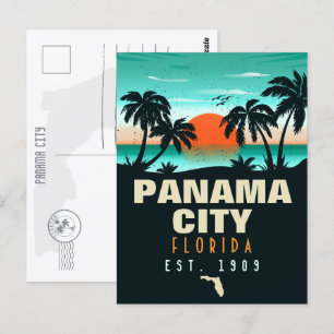 Panama City Florida Retro Sunset Souvenirs 60 Vykort