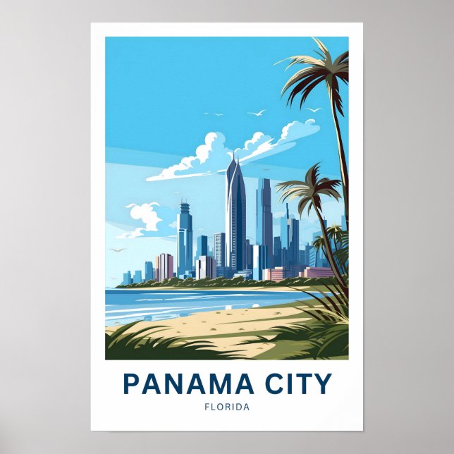 Panama City Florida Travel Skriv ut Poster (Framsidan)