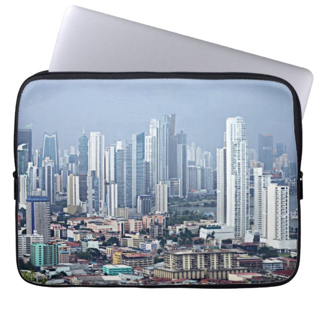 Panama City horisont Laptop Sleeve (Framsidan)