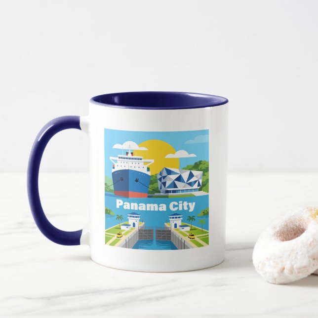 Panama City Panama Mugg (Med munk)