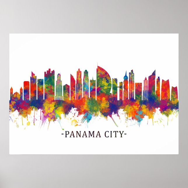 Panama City Panama Skyline Poster (Framsidan)