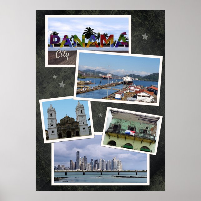 Panama City Photo Collage Poster (Framsidan)