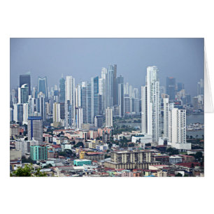 Panama City Skyline Hälsningskort