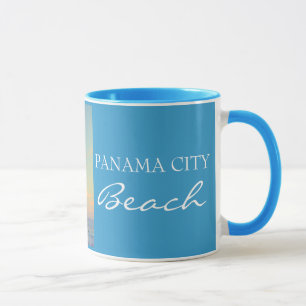 Panama City strand FL - palmträdsolnedgångkopp Mugg