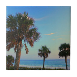 Panama City strand, Florida palmträd Kakelplatta