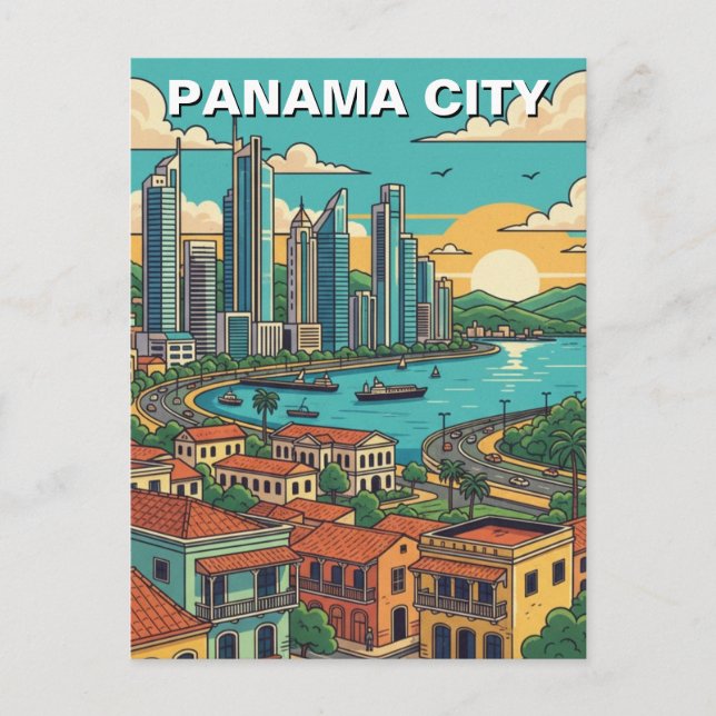 Panama City Travel Vykort (Framsida)