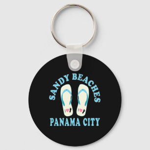 Panama City Vacation Sandy Beacher I Heart Flip Fl Nyckelring